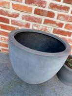 Mooie grote bloempot betonlook, Tuin en Terras, Kunststof, Gebruikt, Minder dan 40 cm, Ophalen