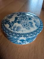 Bonbonnière vintage japonaise en céramique bleue et blanche, Antiquités & Art, Enlèvement