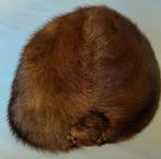 Vintage damesmuts uit de jaren 1960 in bruine hermelijn, Kleding | Dames, Handgemaakt, Ophalen of Verzenden, Zo goed als nieuw