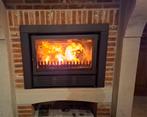 CHEMINÉE ENCASTRÉE FLAM, NOIRE, Enlèvement, Utilisé, Encastré, Cheminée au bois