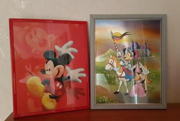 Lot de 2 cadres Mickey Minnie Disney beschikbaar voor biedingen