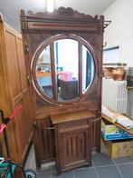 Art Deco halkapstok met spiegel (geslepen glas), Antiek en Kunst, Ophalen, Rechthoekig, 100 tot 150 cm, 200 cm of meer