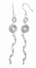 925 Sterling zilveren oorbellen gedraaid, Handtassen en Accessoires, Oorbellen, Ophalen of Verzenden, Nieuw, Zilver, Zilver