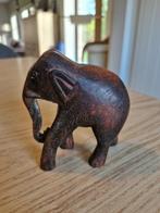 houten beeldje olifant - 11cm hoog, Antiek en Kunst, Ophalen