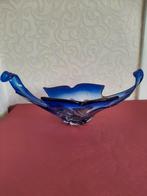Blauwe antieke Murano stijl, glazen kom, Antiek en Kunst, Ophalen of Verzenden