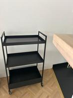 Zwart Rolkarretje ikea, Huis en Inrichting, Tafels | Sidetables, Ophalen, Zo goed als nieuw
