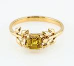 14k gouden ring met diamanten voor dames met certificaat, Nieuw, Ophalen of Verzenden, Kleiner dan 17, Met edelsteen
