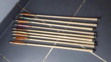 12 flèches bois tir à la perche, Enlèvement ou Envoi, Utilisé, Flèches