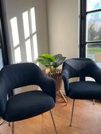 Middernachtblauwe vintage fauteuils, Huis en Inrichting, Fauteuils, Ophalen, Zo goed als nieuw