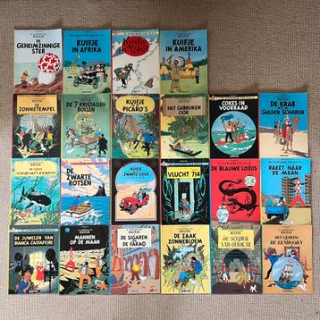 22 strips Kuifje. Zeer mooie staat beschikbaar voor biedingen