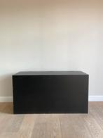Zwart houten Tv meubel, Modern, Gebruikt, Ophalen