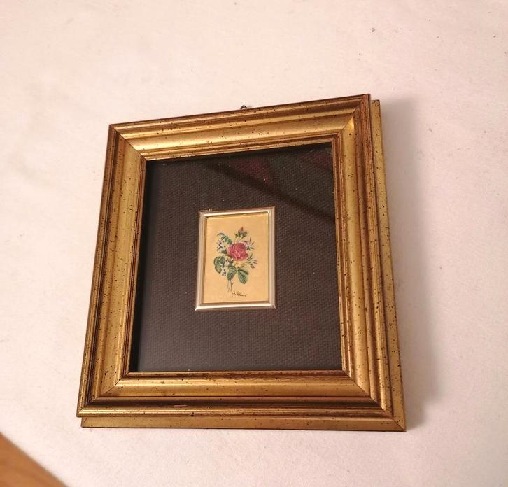 Klein vintage gouden frame, chromolitografisch bladgoud 23, Antiek en Kunst, Kunst | Overige Kunst, Ophalen