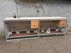 Kweek kooi / broed kooi met 2 vakken + licht .  1m60 x 40, Ophalen, Gebruikt
