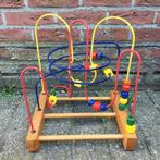 Kralenbaan, kralenstructuur, hout en metaal, 31-27-36 cm, Kinderen en Baby's, Ophalen of Verzenden, Zo goed als nieuw, Puzzelen