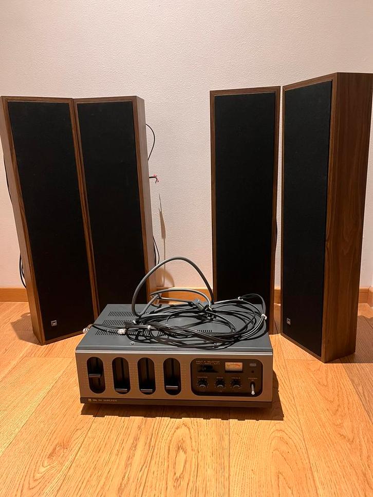 Toa electrostatische speakers + versterker, TV, Hi-fi & Vidéo, Ensembles home-cinéma, Comme neuf, Enlèvement