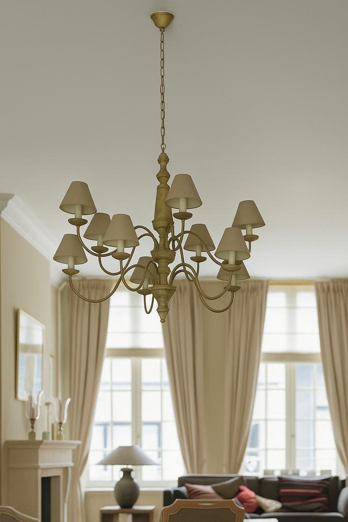 Elegante klassieken luster te koop, Huis en Inrichting, Lampen | Kroonluchters, Zo goed als nieuw, Ophalen