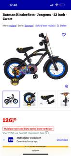 Batman kinderfiets in goede staat, Ophalen, Zo goed als nieuw, Zijwieltjes