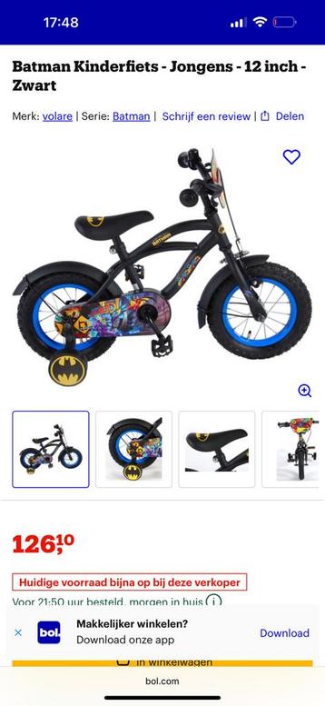Batman kinderfiets in goede staat  beschikbaar voor biedingen