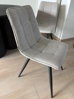 Eetstoelen grijs vier stuks, Huis en Inrichting, Ophalen, Gebruikt, Grijs, Vier