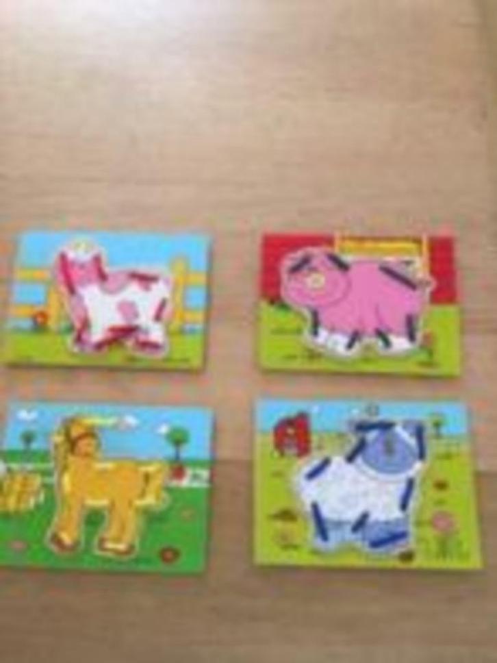 Rijgpuzzelkistje, Kinderen en Baby's, Speelgoed | Kinderpuzzels, Gebruikt, Van hout, Ophalen of Verzenden