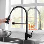 Robinet de cuisine mitigeur avec douchette noir, Enlèvement ou Envoi, Neuf, Noir