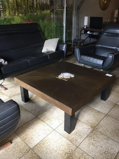 Exclusieve , messing salontafel met agaatsteen, Huis en Inrichting, Tafels | Salontafels, Zo goed als nieuw, Minder dan 50 cm