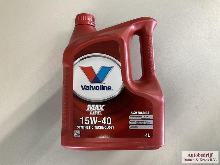 Motorolie Valvoline Max Life 15W-40 Synthetic Technology, Auto diversen, Onderhoudsmiddelen, Ophalen of Verzenden