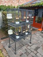 2x dubbele vogelkooi, Dieren en Toebehoren, Ophalen, Zo goed als nieuw, Metaal, Vogelkooi