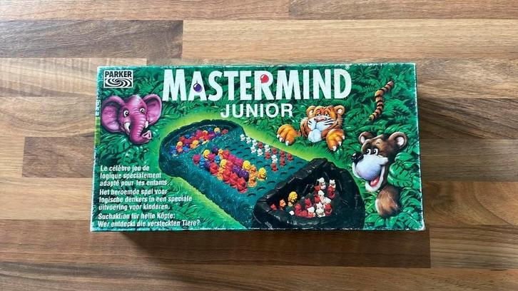 Jeu de société - Mastermind junior - Parker, Hobby en Vrije tijd, Gezelschapsspellen | Overige, Zo goed als nieuw, Een of twee spelers