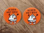 2 vintage stickers van vakbond ABVV, Ophalen of Verzenden, Zo goed als nieuw