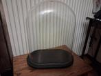 Ovalen glazen stolp met houten voet, Antiek en Kunst, Ophalen of Verzenden