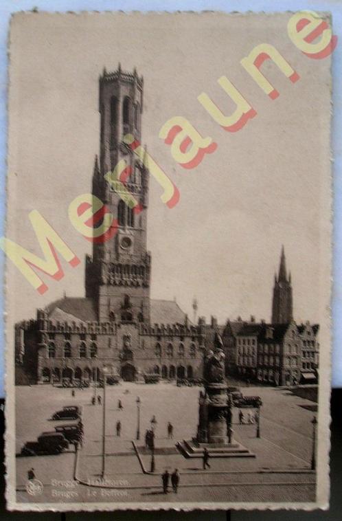 BRUGGE Halletoren 1936, Verzamelen, Postkaarten | België, Gelopen, West-Vlaanderen, 1920 tot 1940, Ophalen of Verzenden