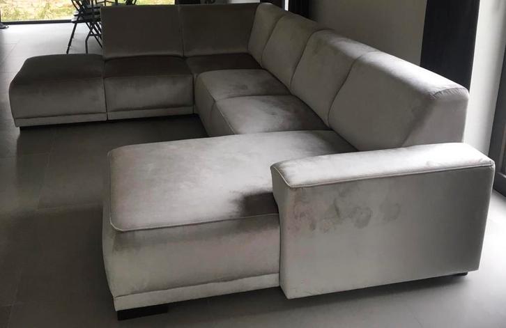 Hoekzetel te koop ( wegens nieuwe zetel) AFHAAL, Maison & Meubles, Canapés | Coins salons complets, Comme neuf, Tissus, Enlèvement