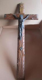 groot antiek houten kruis, Antiek en Kunst, Ophalen of Verzenden