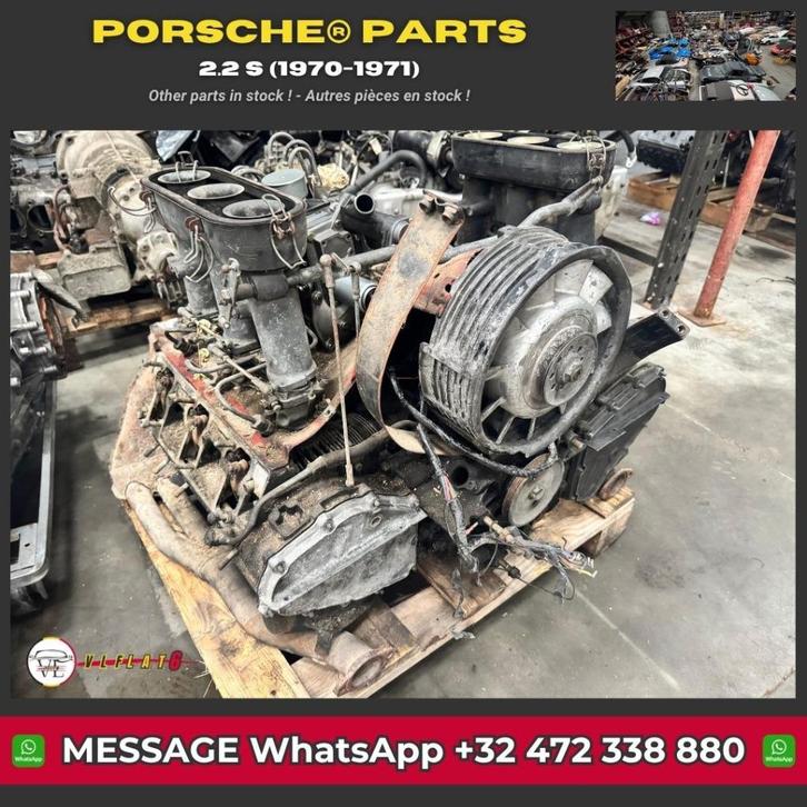 Porsche 911 S-motor — 2,2L Type 911/02, Auto-onderdelen, Motor en Toebehoren, Oldtimer onderdelen, Porsche, Gebruikt, Ophalen