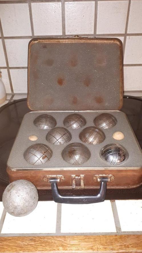 Set van 8 echte wedstrijd petanque ballen in een koffer, Antiek en Kunst, Curiosa en Brocante, Ophalen of Verzenden