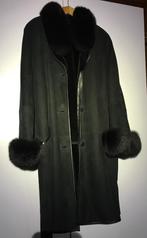 Mouton retourné zwart Lamon Nuytens maat 46/48, Kleding | Dames, Jassen | Winter, Ophalen, Zwart, Maat 46/48 (XL) of groter, Zo goed als nieuw