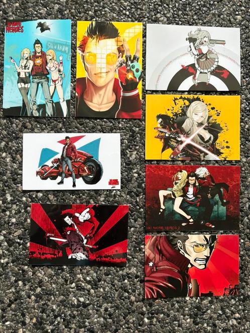 8 Geplastificeerde "No More Heroes" Kaarten, Hobby en Vrije tijd, Verzamelkaartspellen | Overige, Ophalen of Verzenden