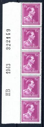 641 MNH 1943 - S.M. le Roi Léopold 3 (5 pièces), Enlèvement ou Envoi, Non oblitéré, Neuf