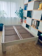 Witte Auping Auronde 160x200 met 2 vlakke spiraalbodems, Huis en Inrichting, Ophalen, Gebruikt, Wit, Design