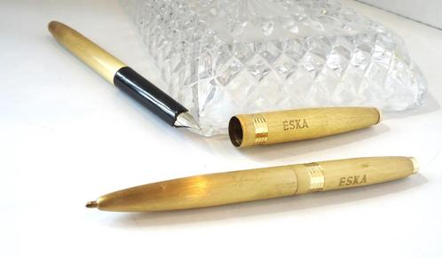 Gouden pennen set Eska 24K verzamelen collect💎😍🤗🎁👌, Verzamelen, Pennenverzamelingen, Zo goed als nieuw, Pennenset, Overige merken