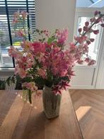 Groot sierboeket (bloemen) inc vaas, Ophalen, Zo goed als nieuw