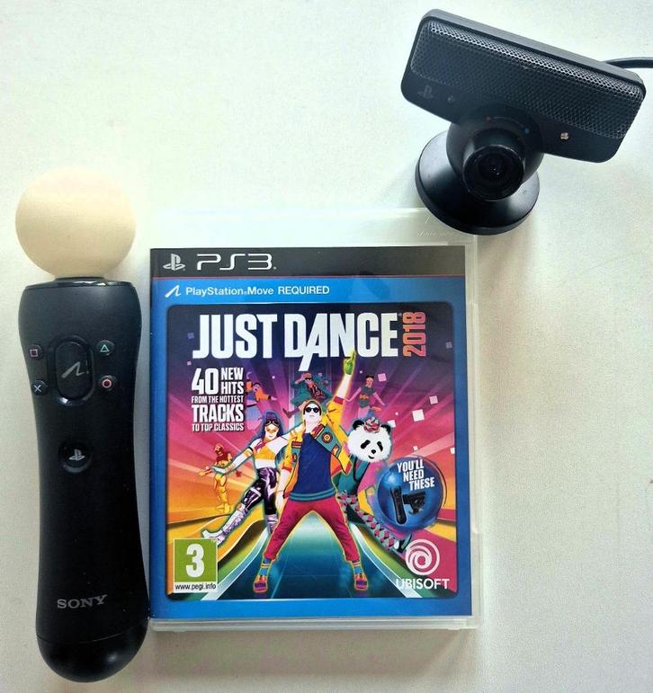 Playstation 3 move Just Dance 2018 set €34,95 EUR, Games en Spelcomputers, Games | Sony PlayStation 3, Zo goed als nieuw, Overige genres