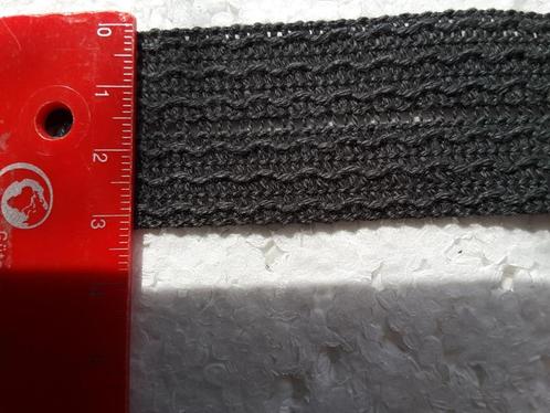 31mm donkergrijze muistape met mat opengewerkt in het midden, Hobby en Vrije tijd, Naaien en Fournituren, Nieuw, Ophalen of Verzenden