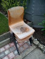 4 Scandinavische schoolstoelen, Huis en Inrichting, Stoelen, Ophalen, Gebruikt