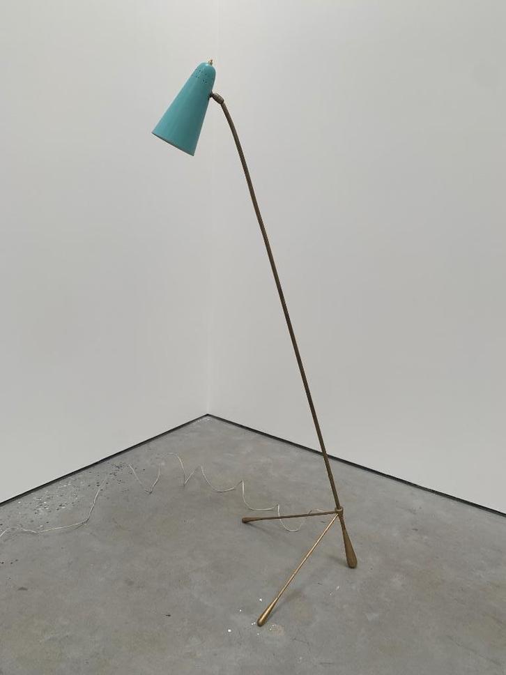 Vintage adjustable floorlamp Gilardi & Barzaghi, Huis en Inrichting, Lampen | Vloerlampen, Gebruikt, 150 tot 200 cm, Metaal, Ophalen