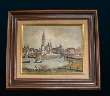 schilderij uitzicht op Antwerpen Pie Willem