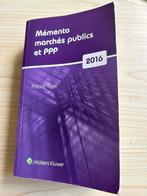 Mémento marchés publics et ppp 2016 - Wolters Kluwer, Ophalen of Verzenden, Gelezen, Economie en Marketing