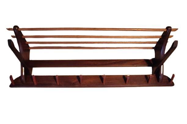 Teakhouten wandkapstok, Electrimeufa, jaren '60, Maison & Meubles, Accessoires pour la Maison | Portemanteaux, Utilisé, Portemanteau mural