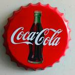 USA Reclamebord Coca-Cola Dop Rond 40cm Vintage Blik Button, Verzamelen, Verzenden, Gebruikt, Reclamebord